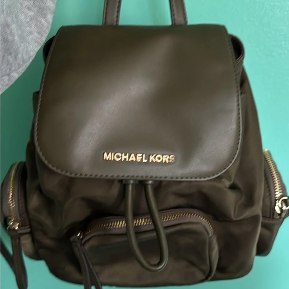 Michael Kors Dark Green Backpack - Picture 4 of 5